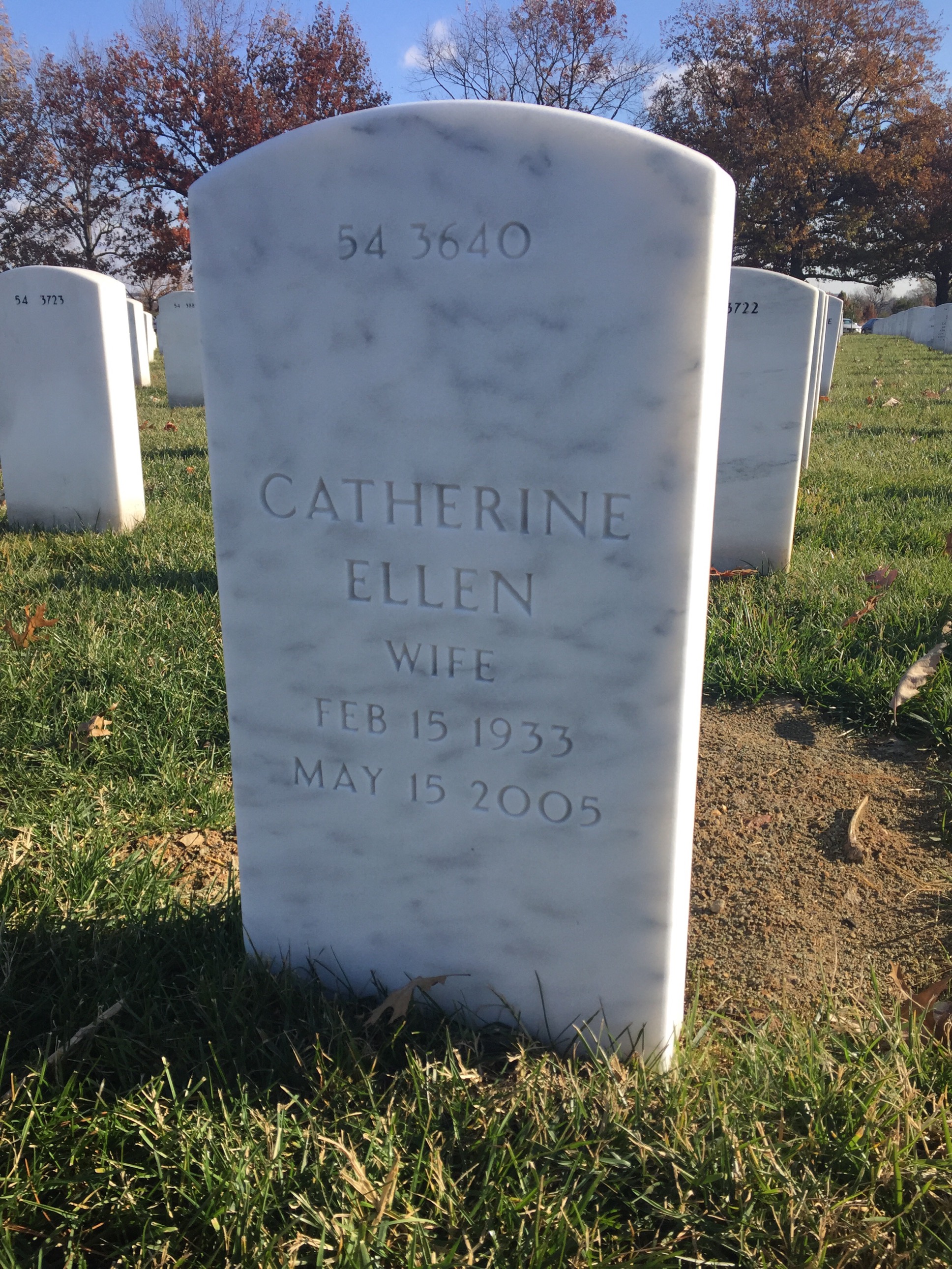 Back of headstone — Robert Wavra