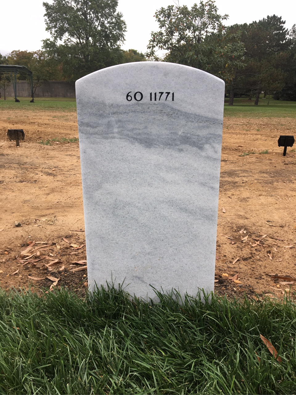 Back of headstone — William J Kundrat