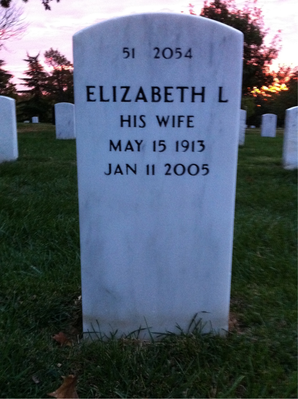Back of headstone — Edward Trainor