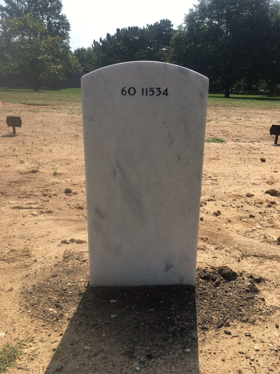 Back of headstone — Wallace Jack Dees