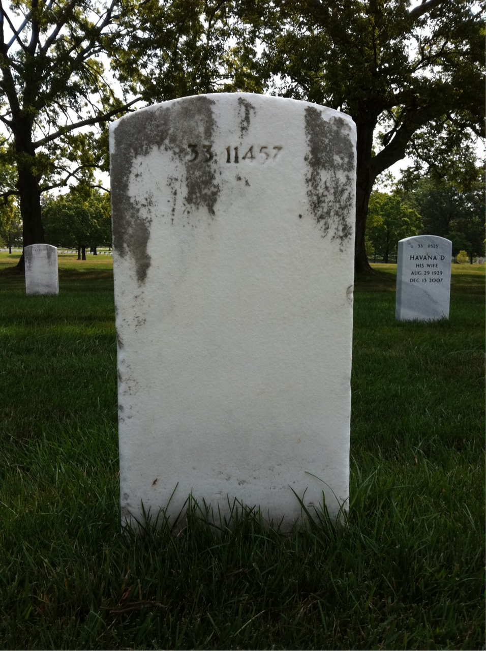 Back of headstone — George Aldrich