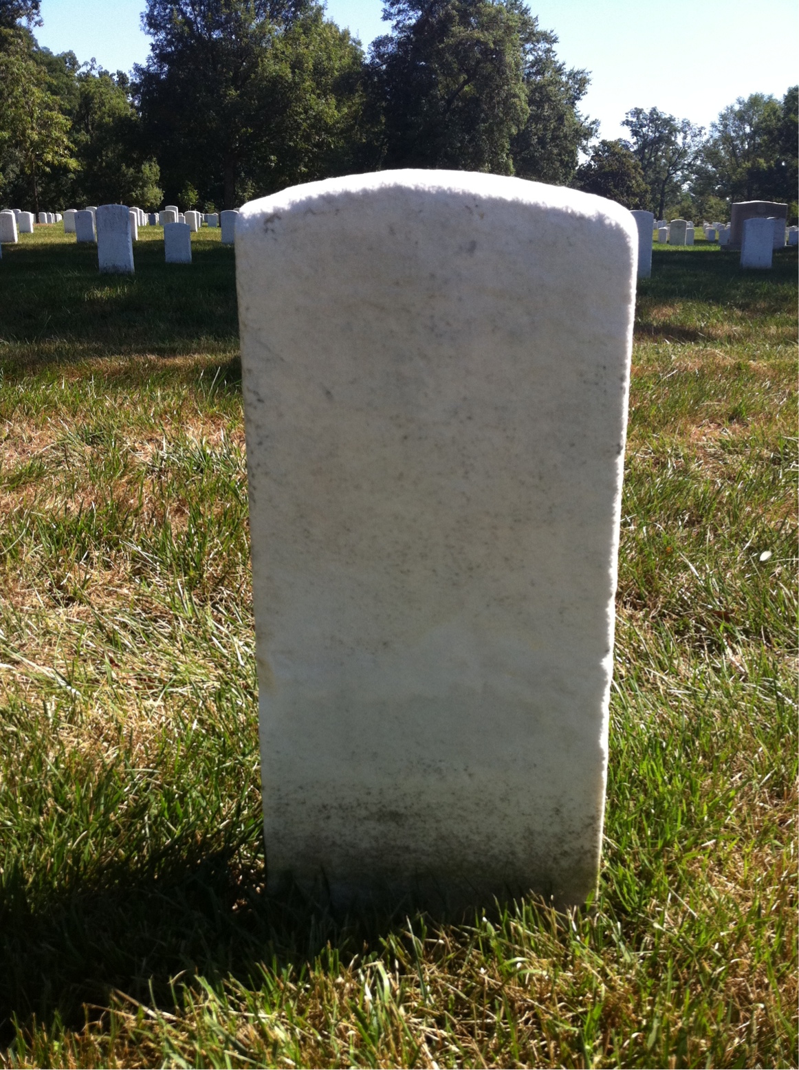 Back of headstone — J Mckenna