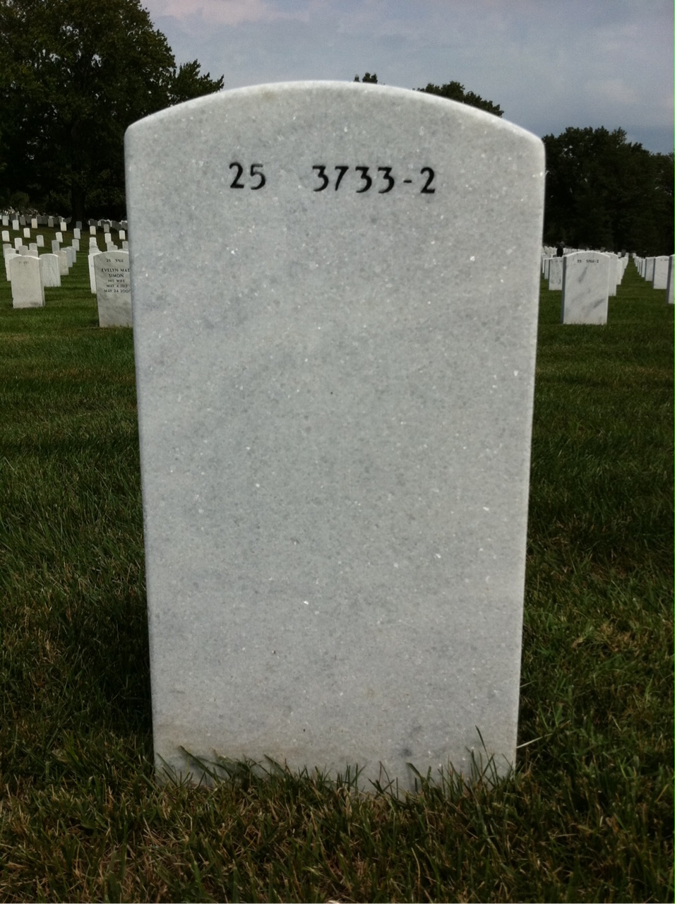 Back of headstone — Ronald Freitas