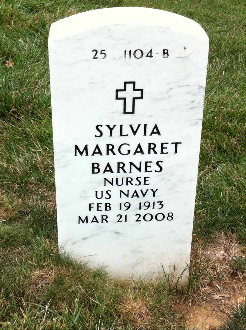 Back of headstone — Robert Barnes