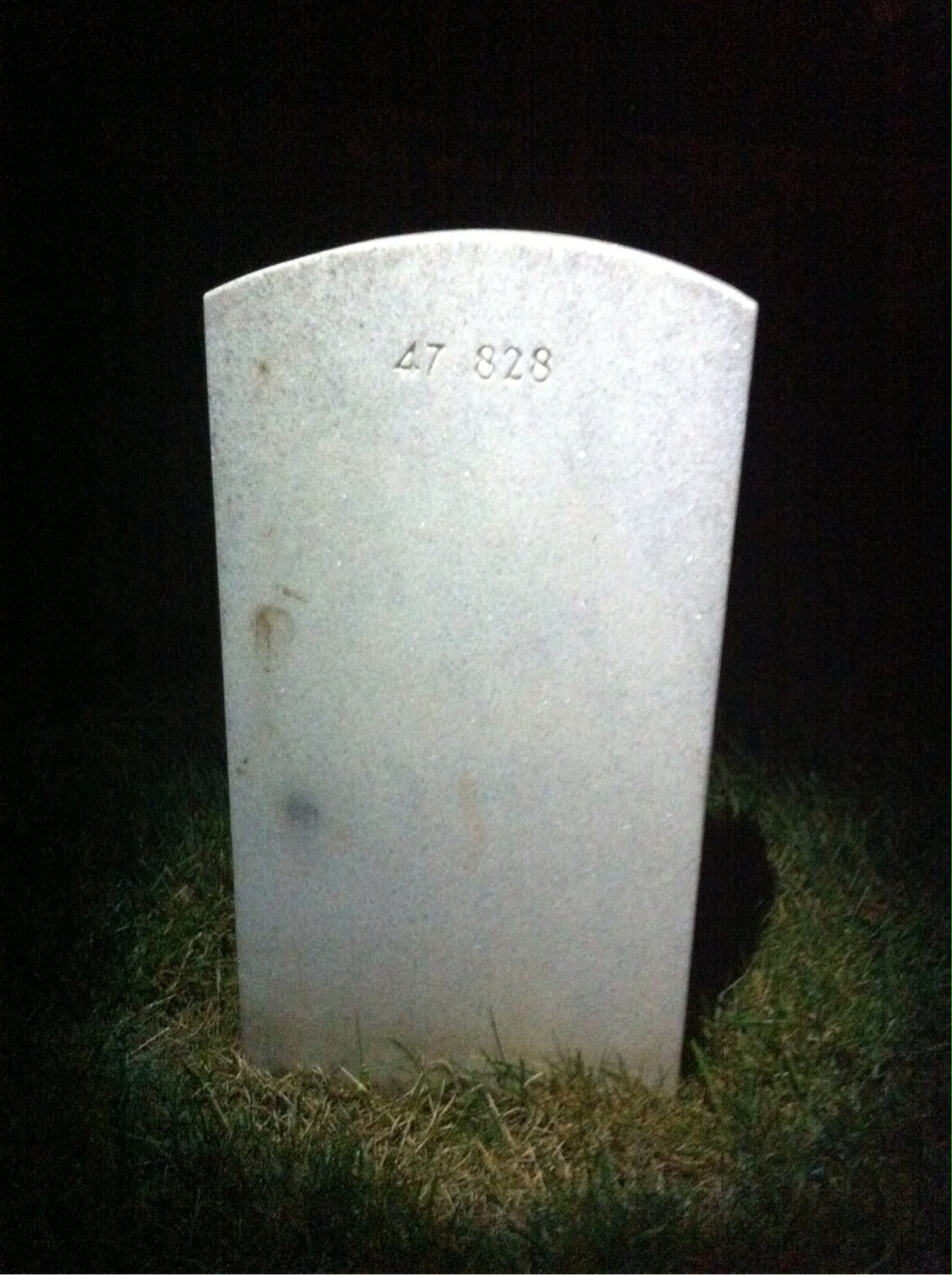 Back of headstone — Ernest Cauley