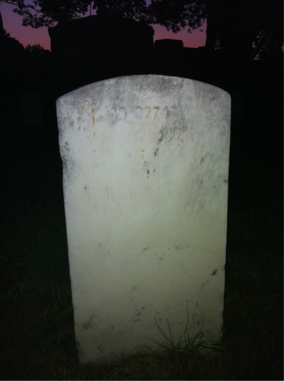 Back of headstone — Saint Artisst