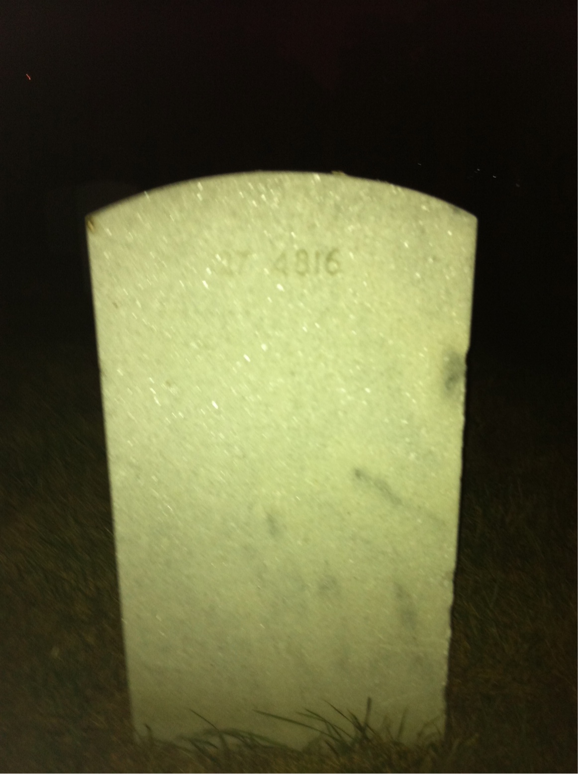 Back of headstone — James Morgan