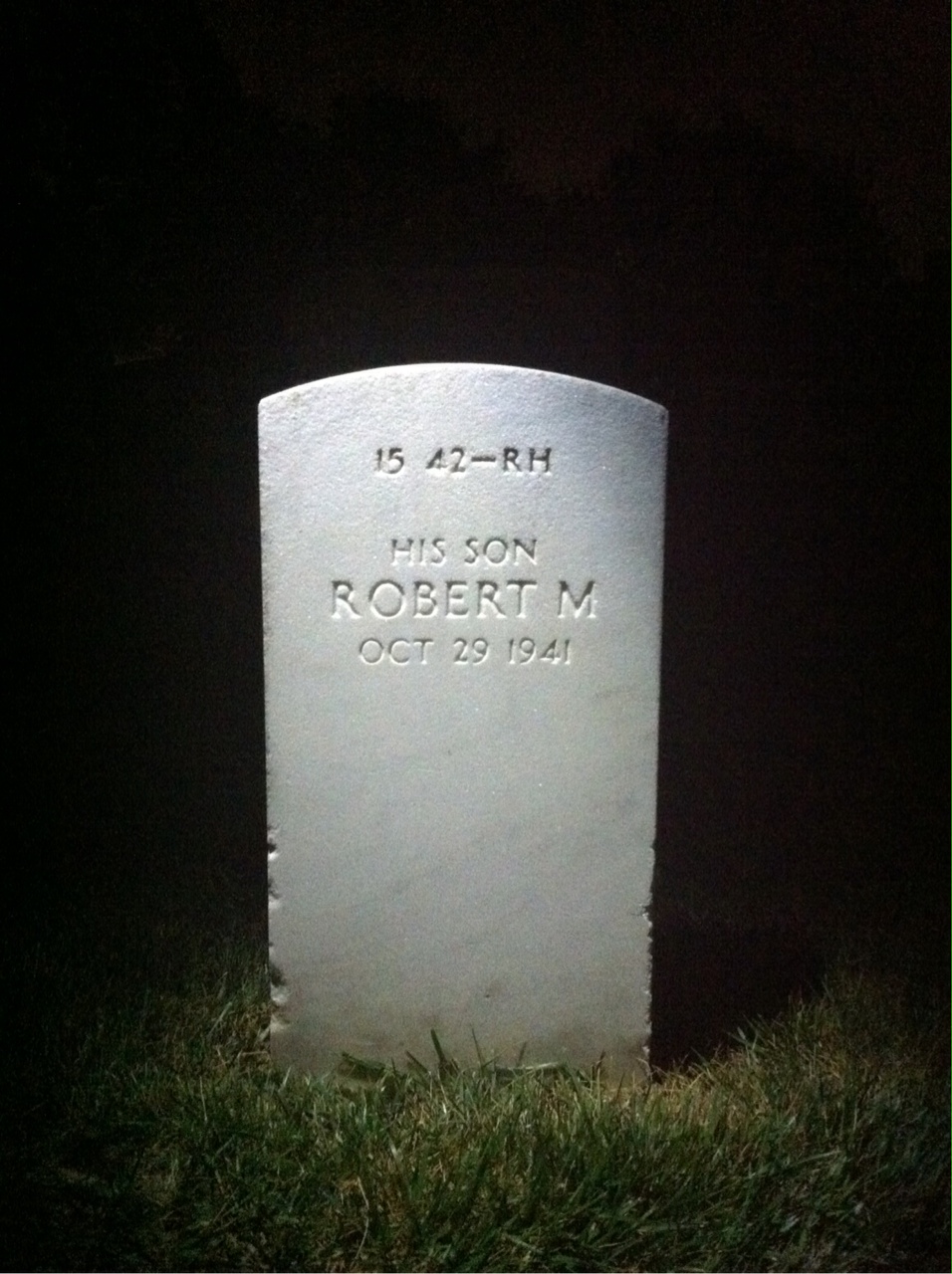 Back of headstone — Frank Moorman