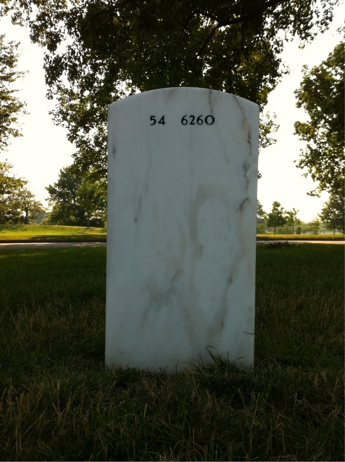 Back of headstone — Alphonse Magsamen