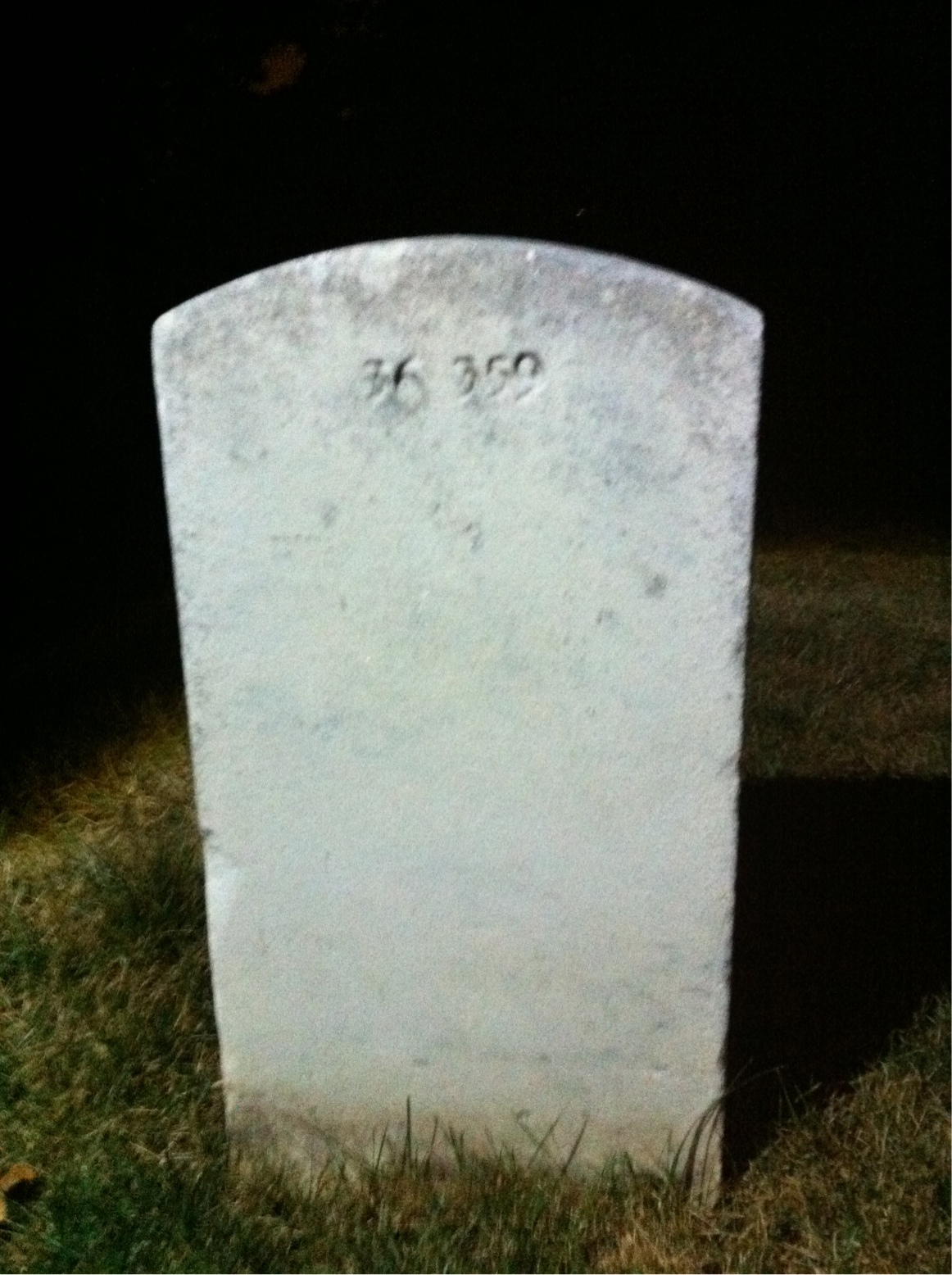 Back of headstone — Charles Morton
