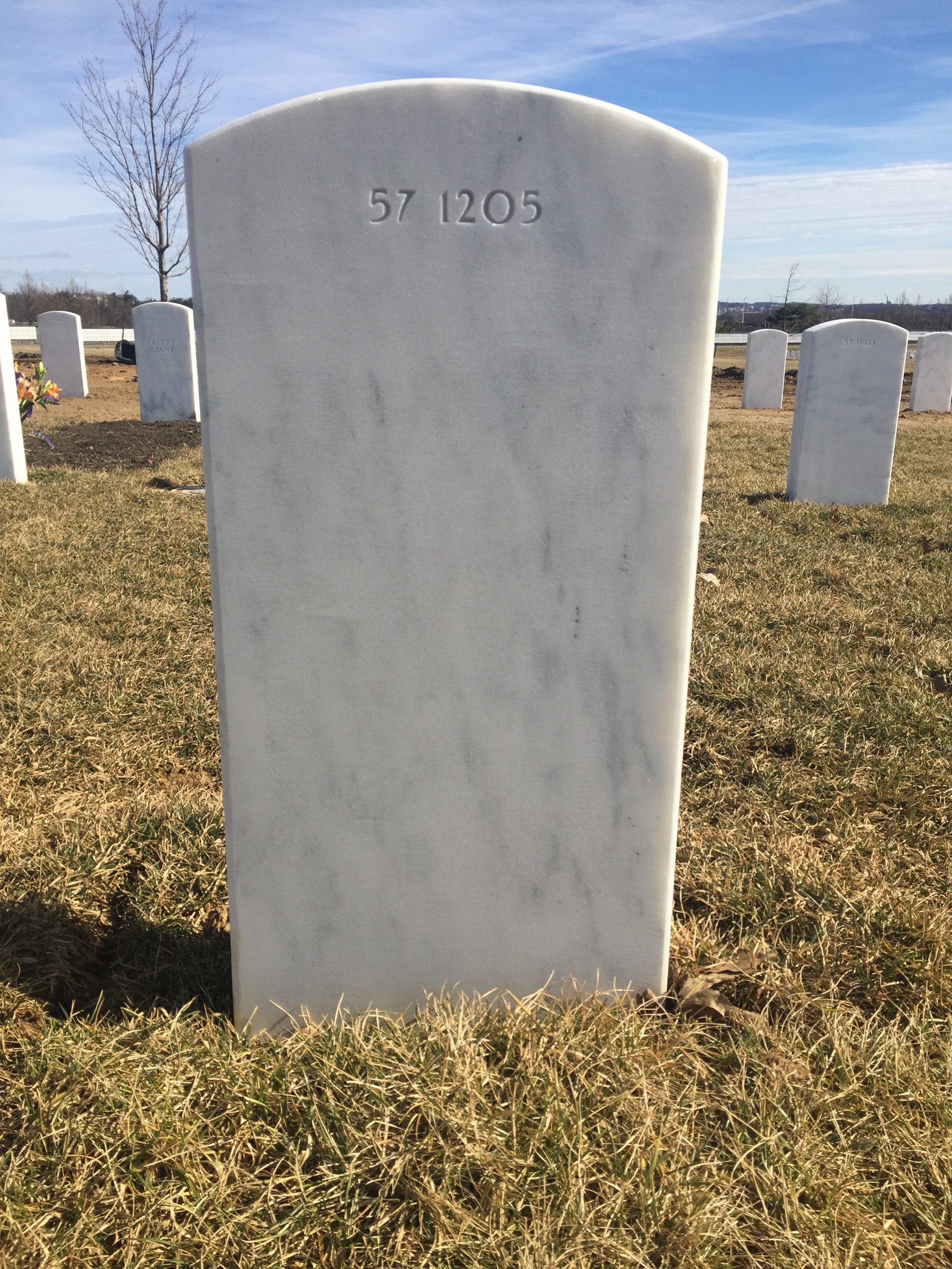 Back of headstone — Harold R Wilson