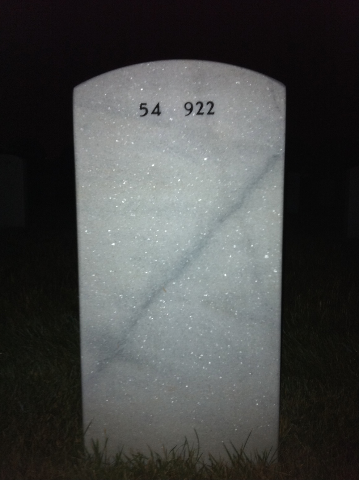 Back of headstone — Paul Tello