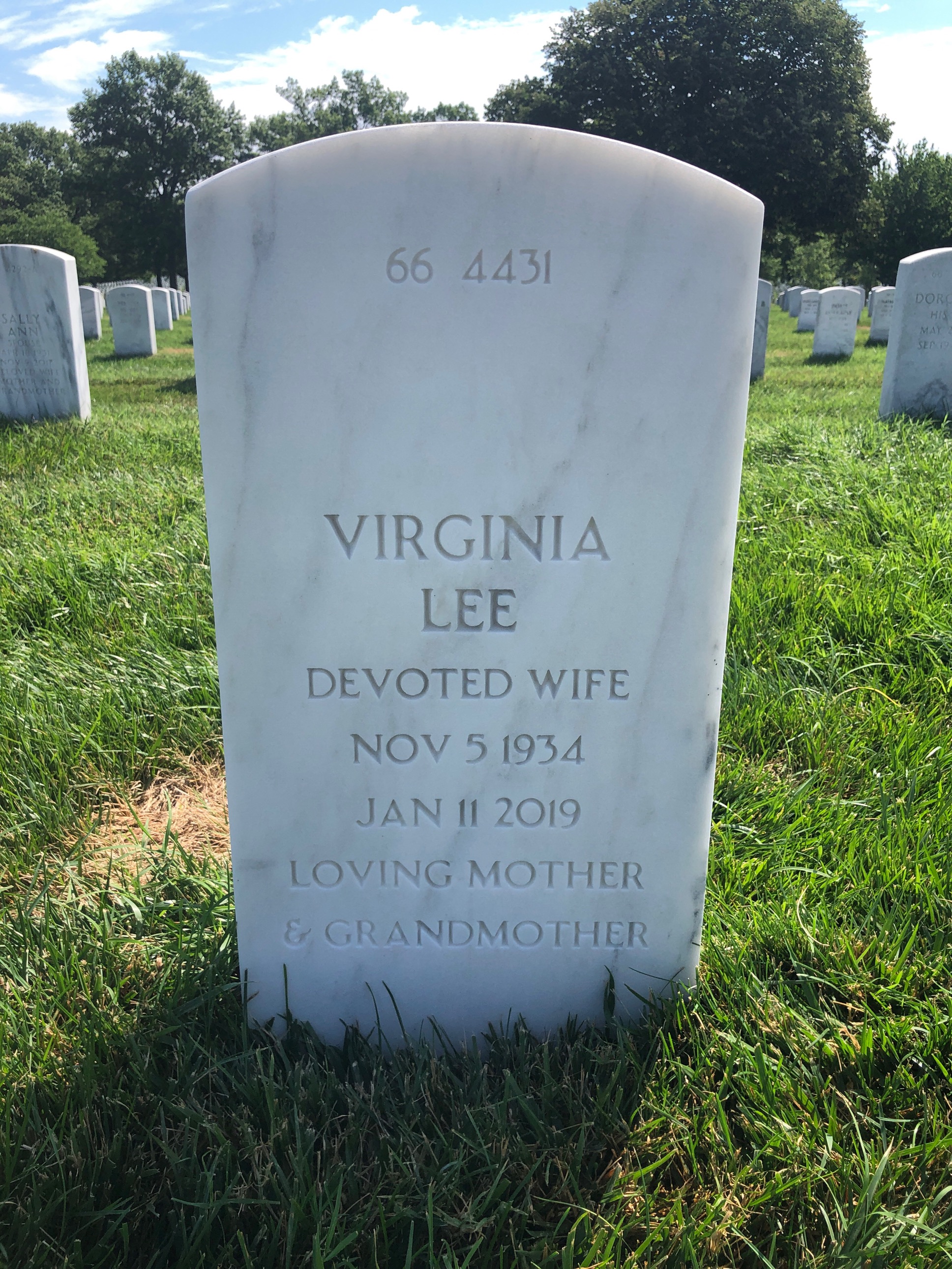 Back of headstone — Charles Patton