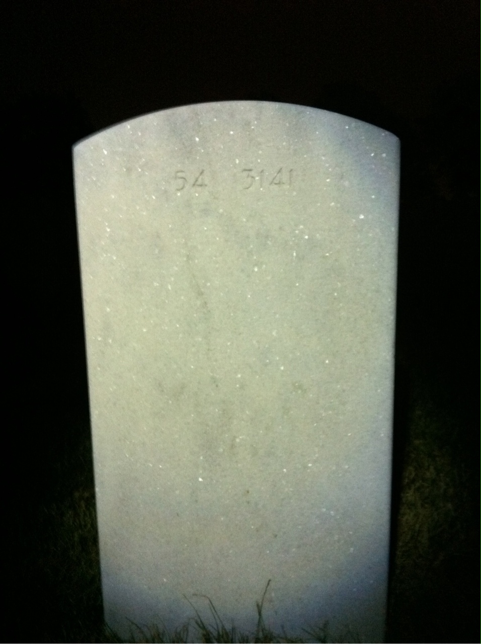 Back of headstone — Charles Seabrook