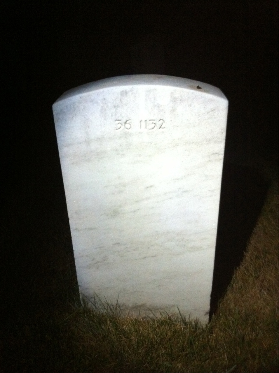 Back of headstone — Joseph Aram