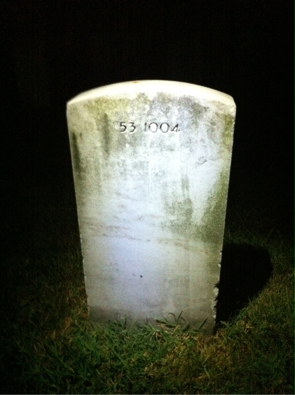 Back of headstone — Charles Bridget Brown