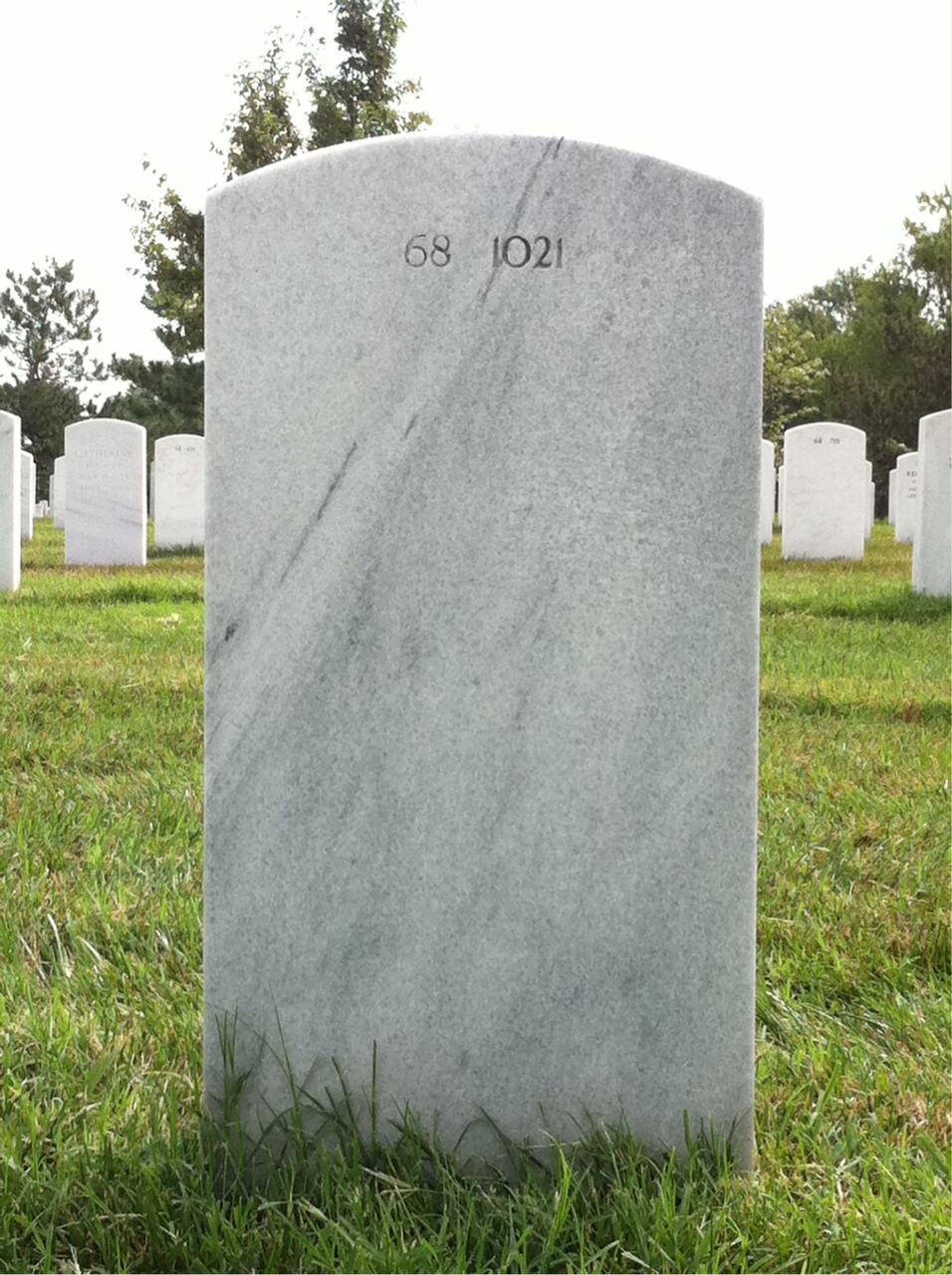 Back of headstone — Edward Banka