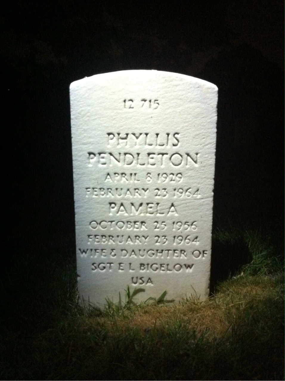 Back of headstone — Edwin Bigelow
