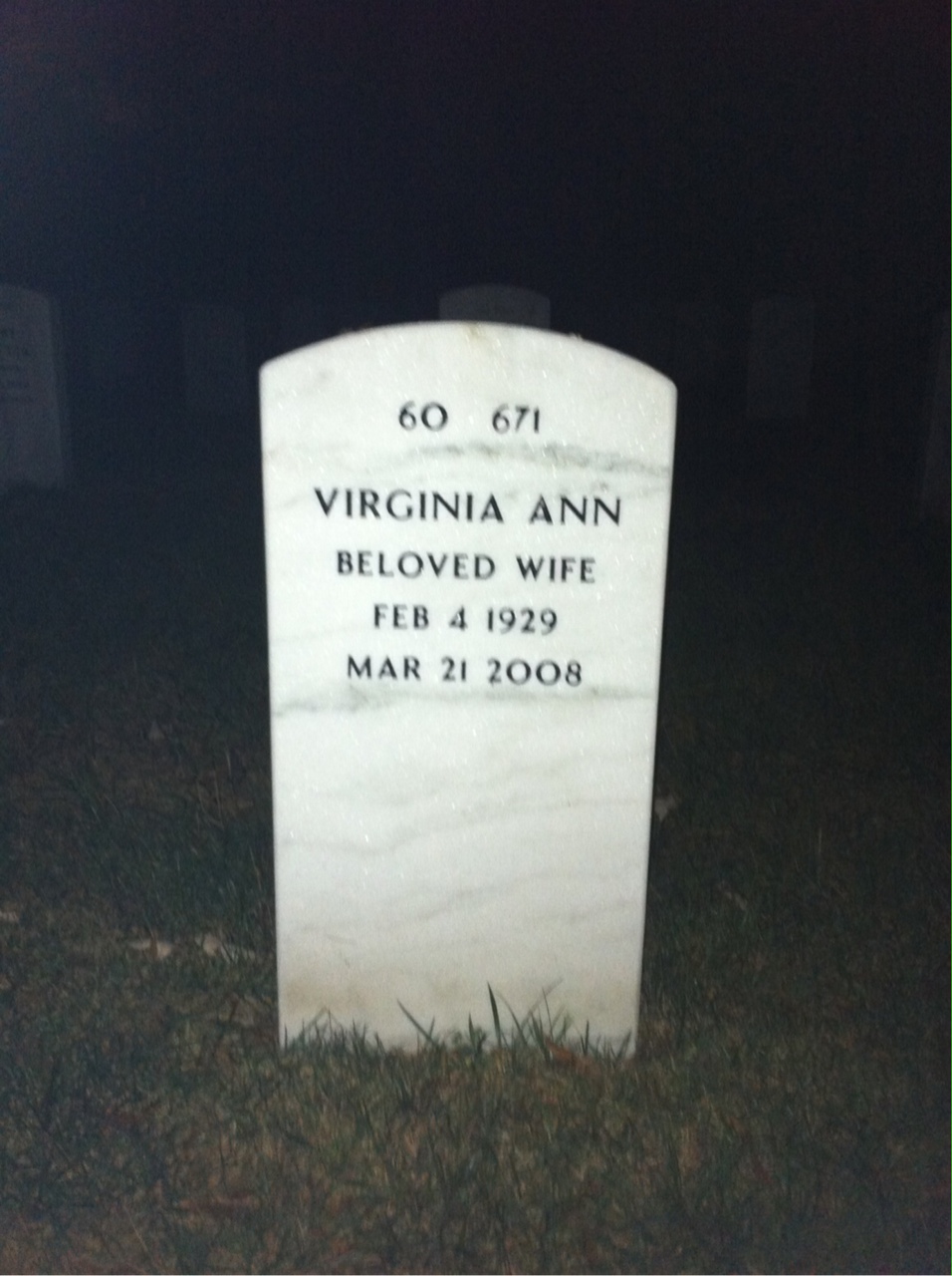 Back of headstone — Robert Patton