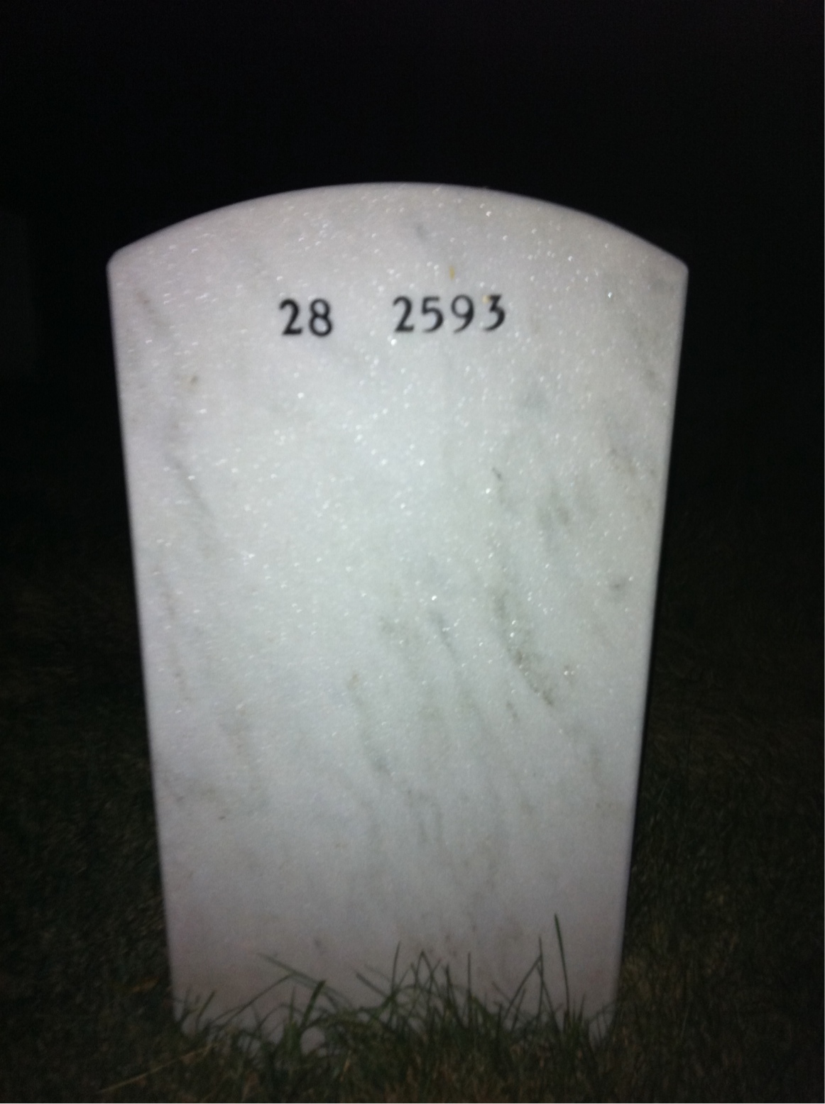 Back of headstone — Roy Jackson