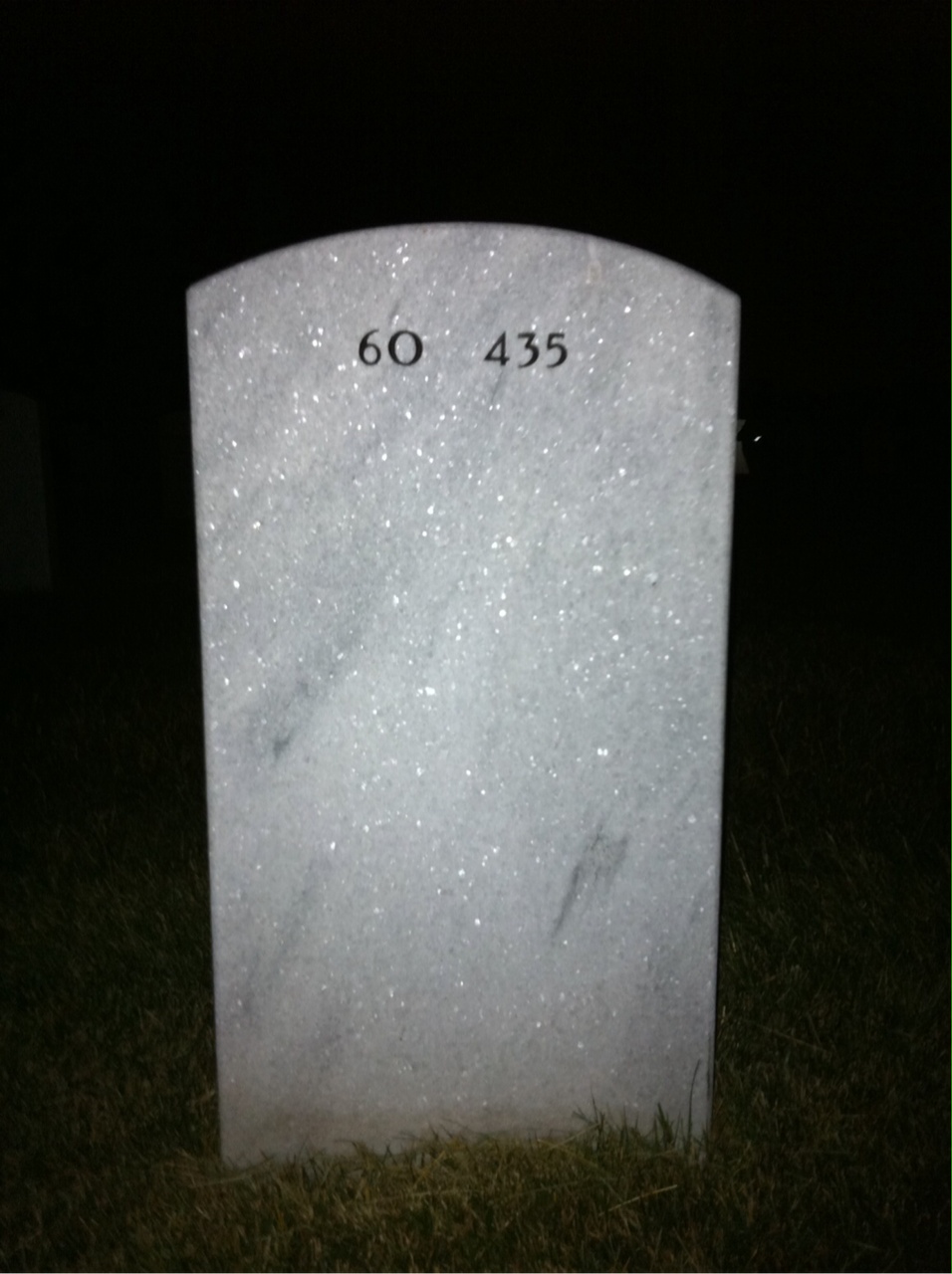 Back of headstone — Luther Carr