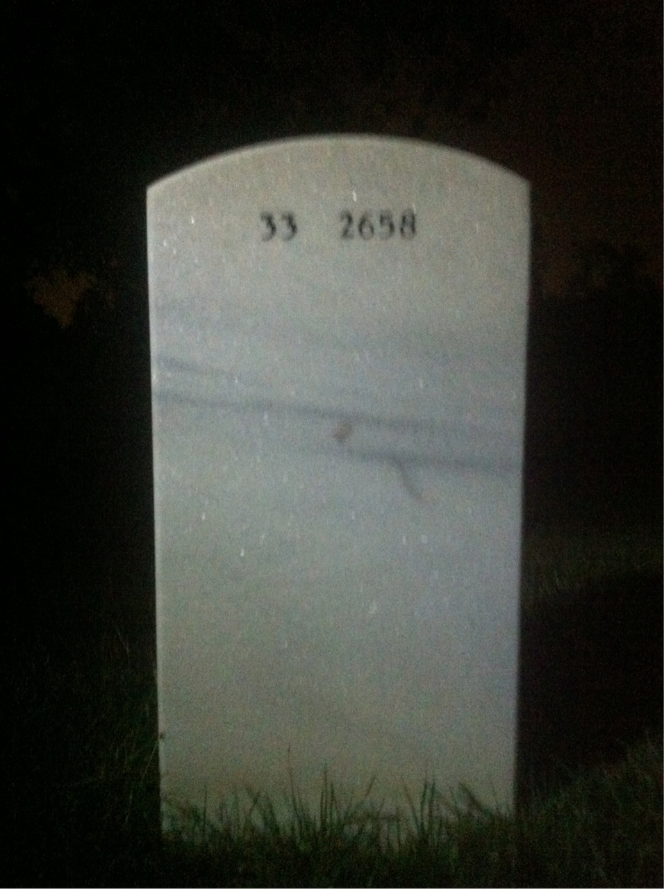 Back of headstone — Carl Bright