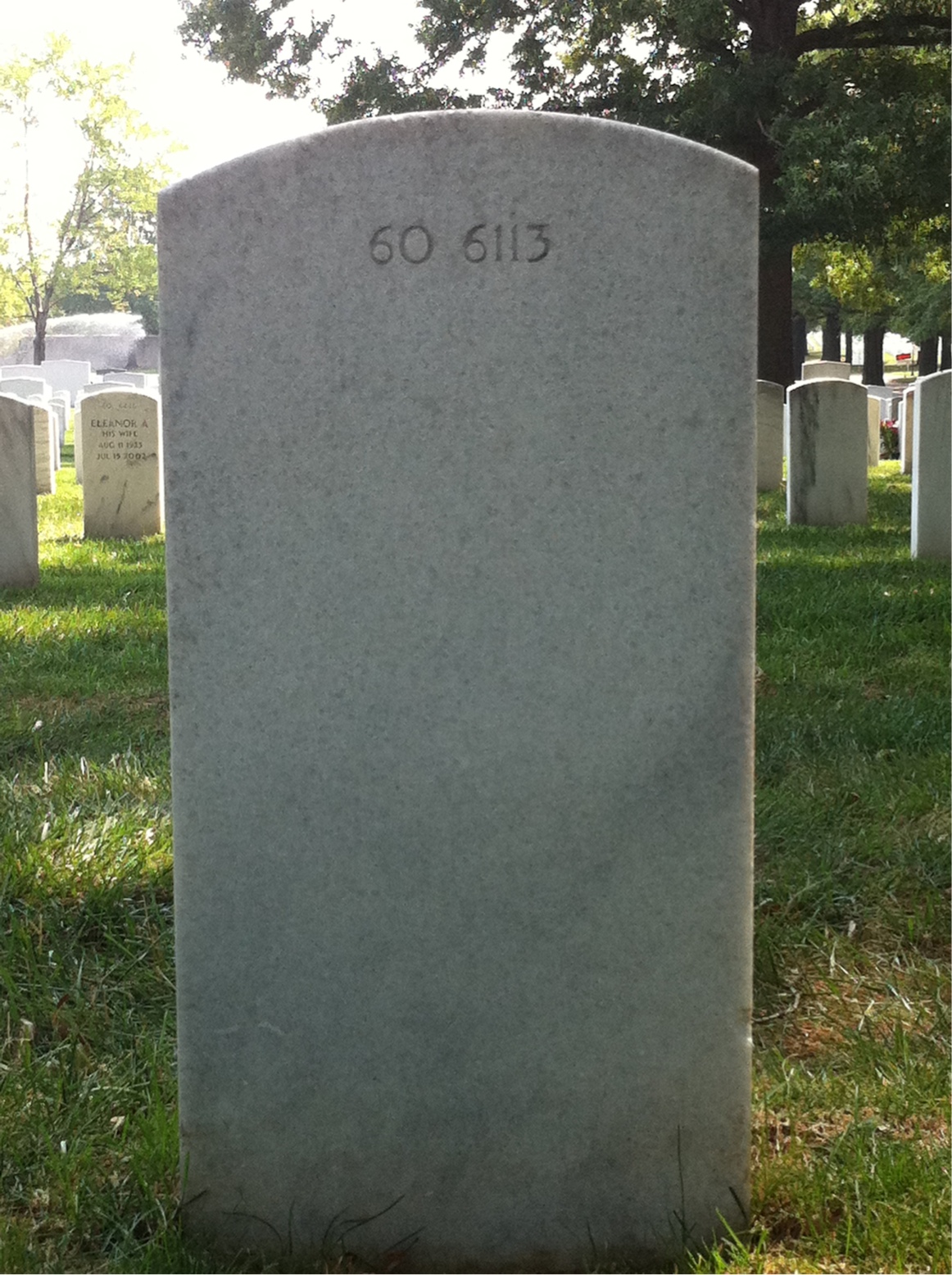 Back of headstone — Charles Baird