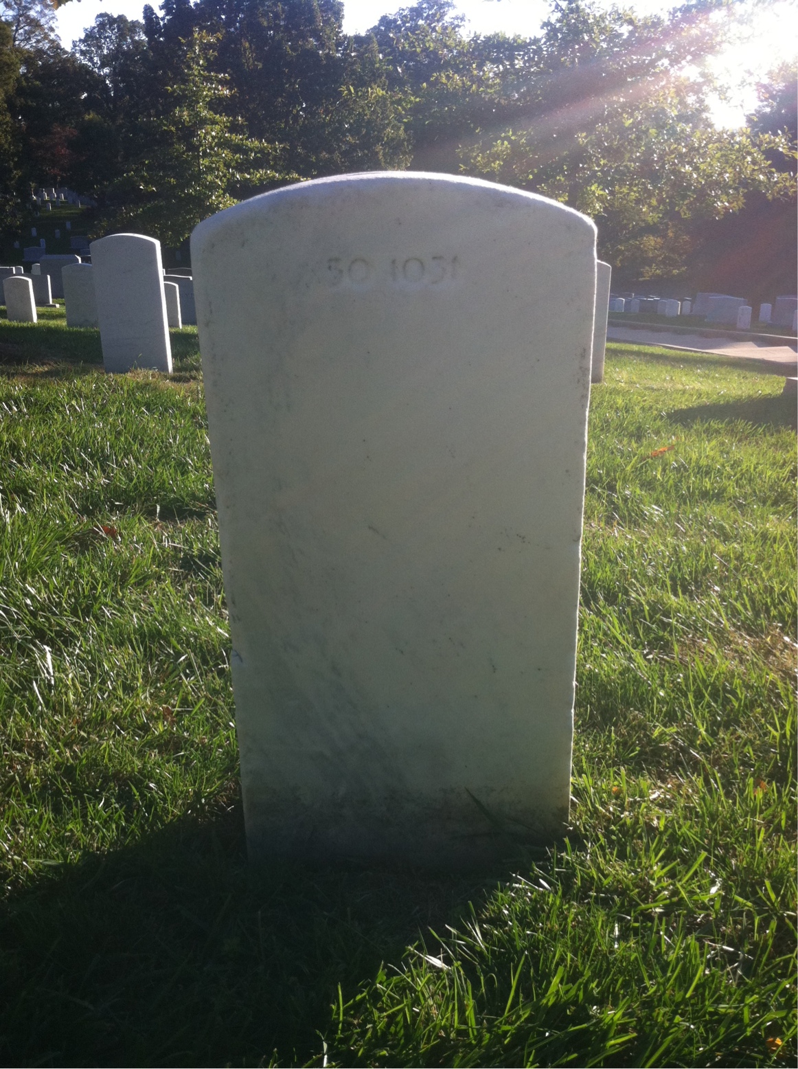 Back of headstone — Orlando Mood