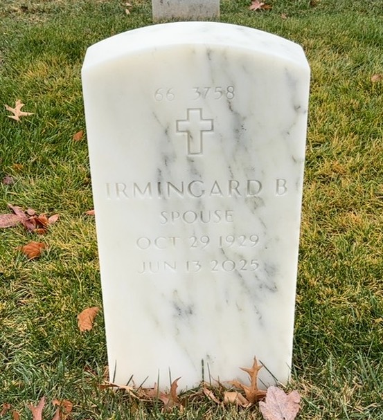 Back of headstone — Fremont Reichwein