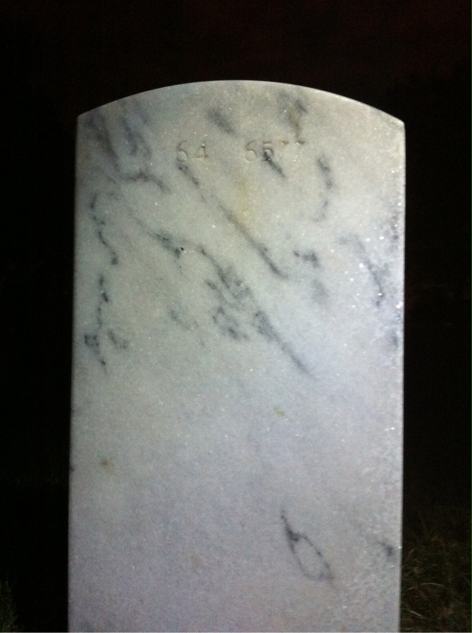 Back of headstone — Lee Woods