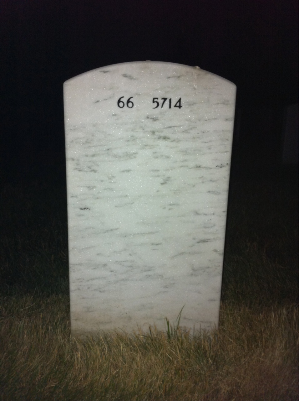 Back of headstone — Ernest Gibson