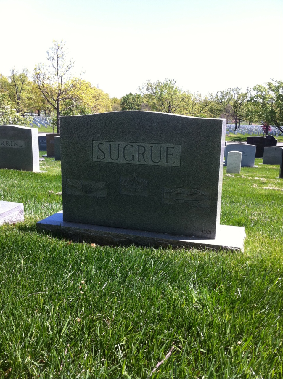 Back of headstone — Jon Sugrue