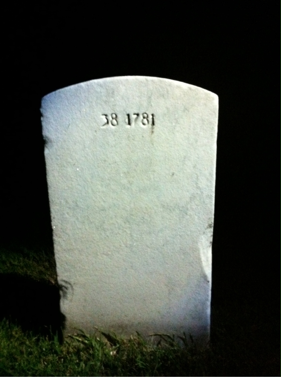 Back of headstone — James Mortland