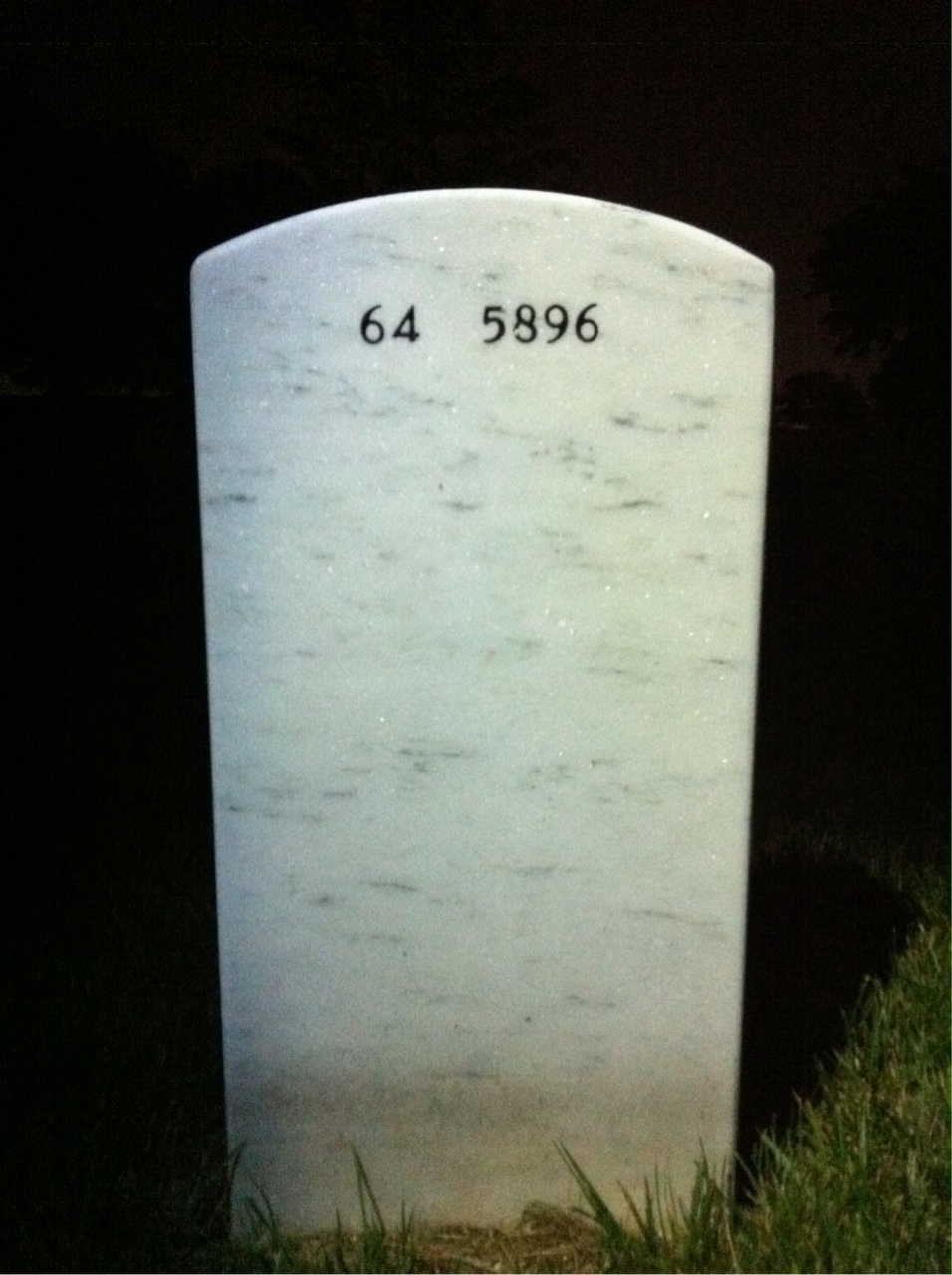 Back of headstone — Grover Cyrus