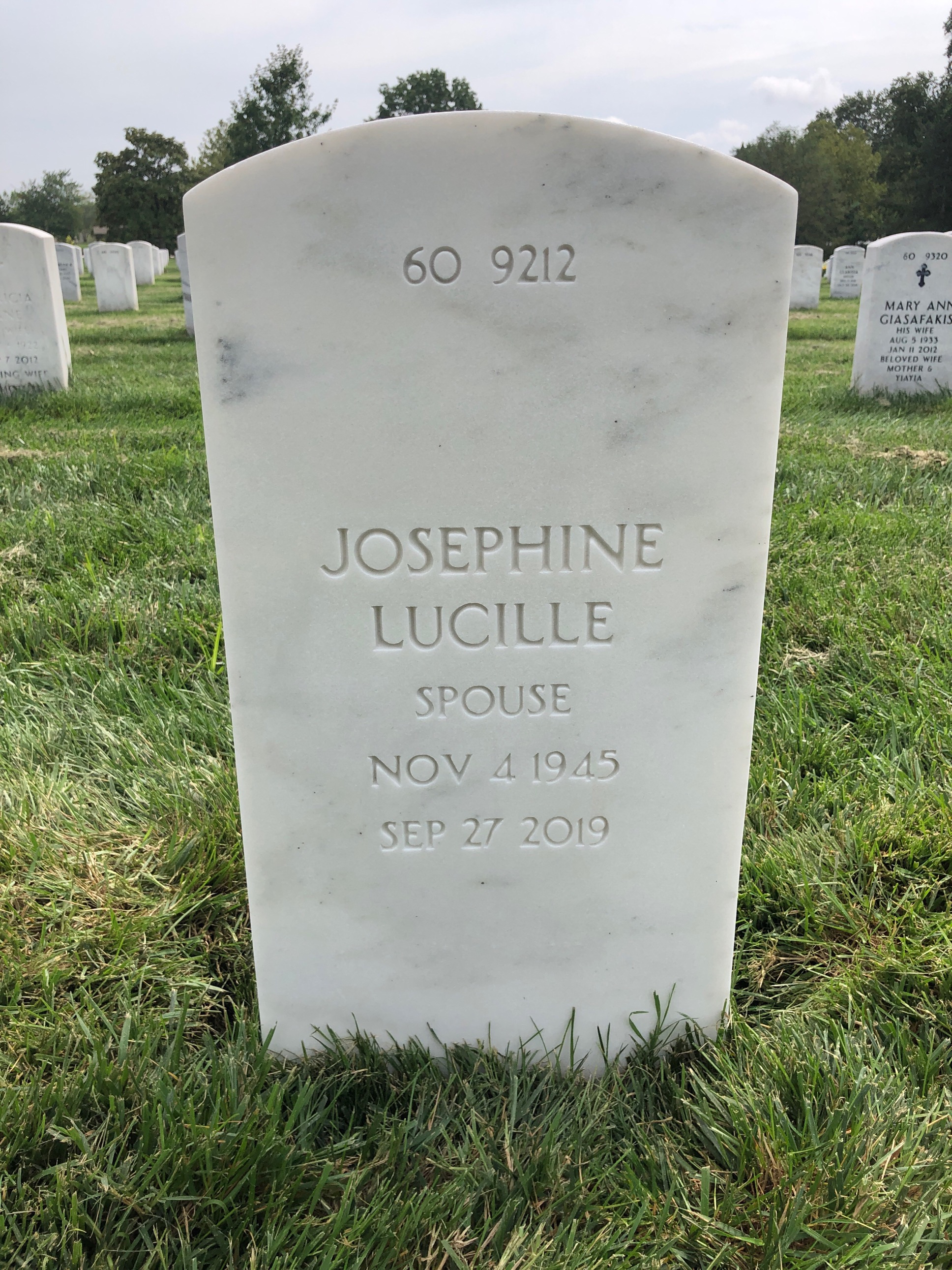 Back of headstone — Jerry Trew