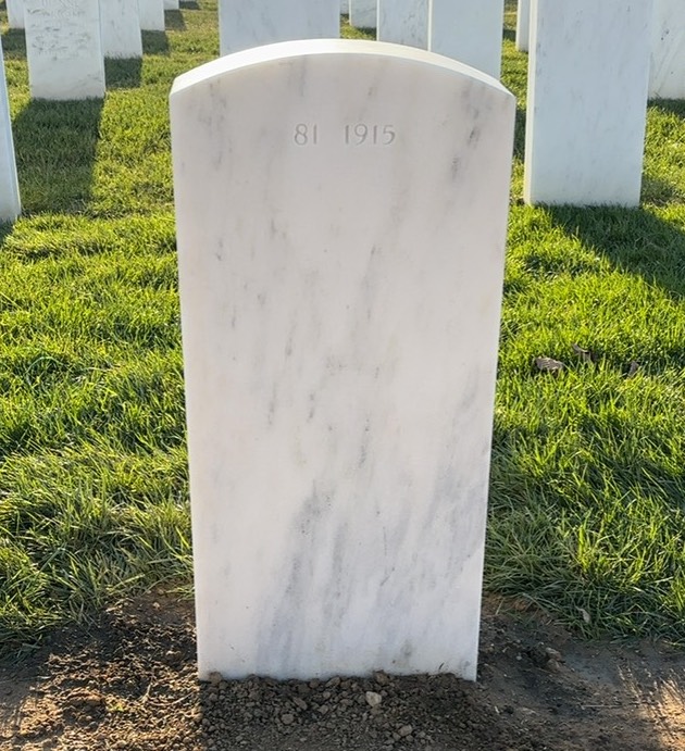 Back of headstone — Christopher Mulholland