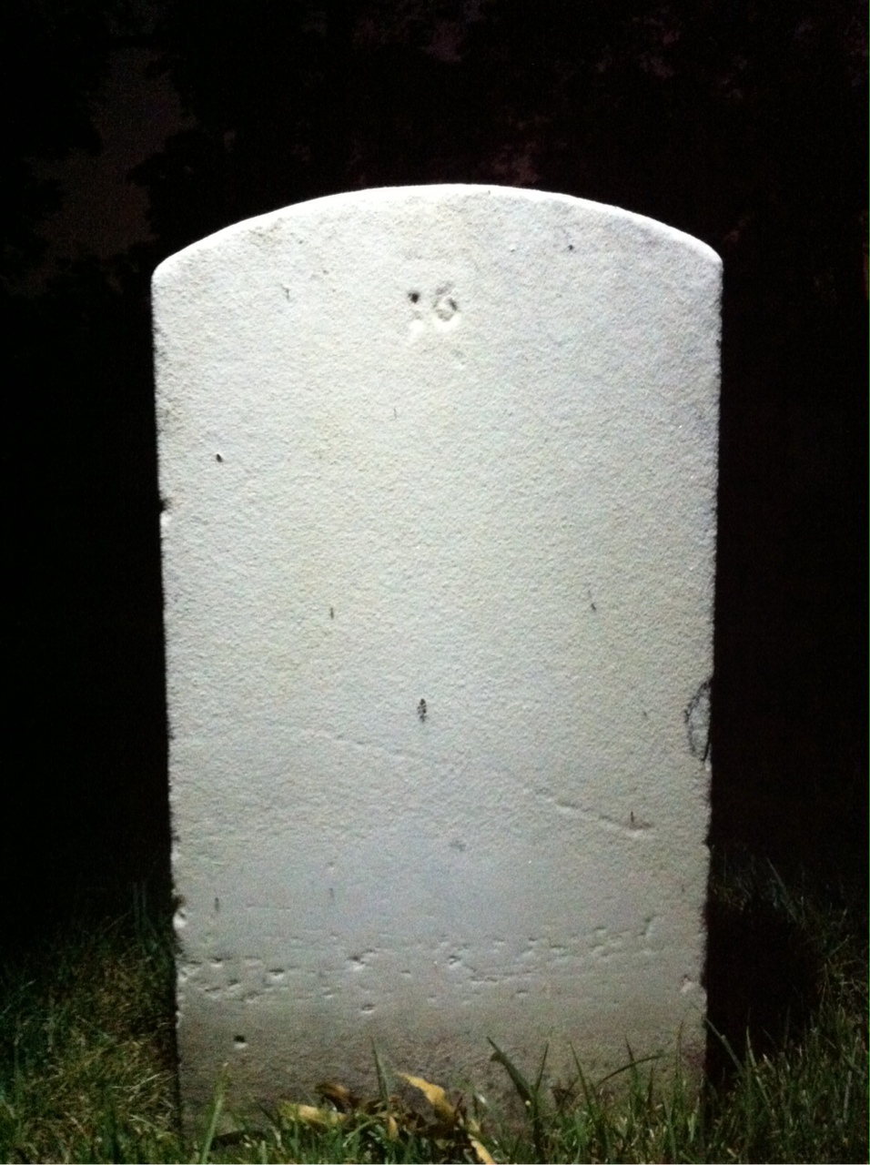 Back of headstone — Ismael Abraham