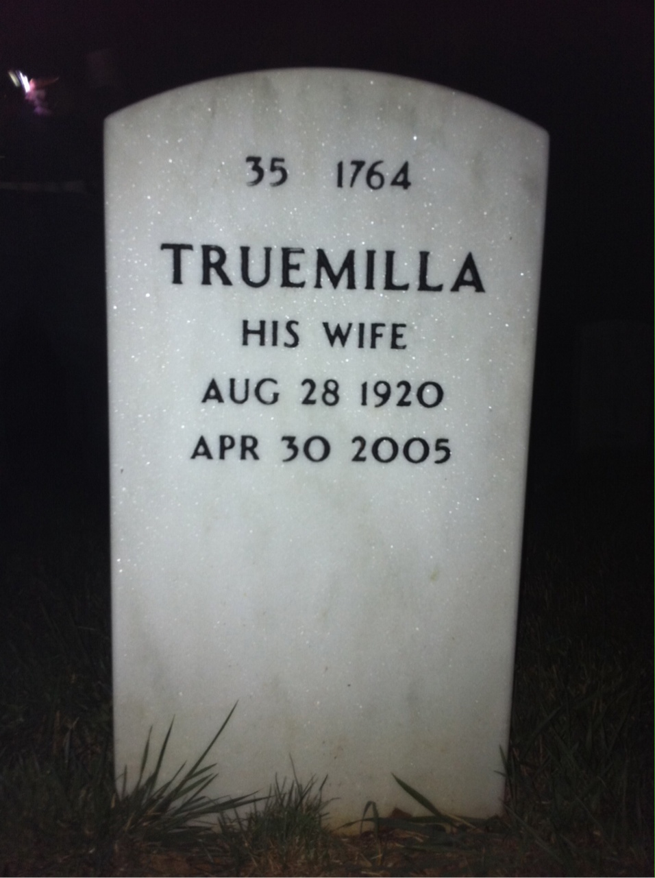 Back of headstone — James Holt