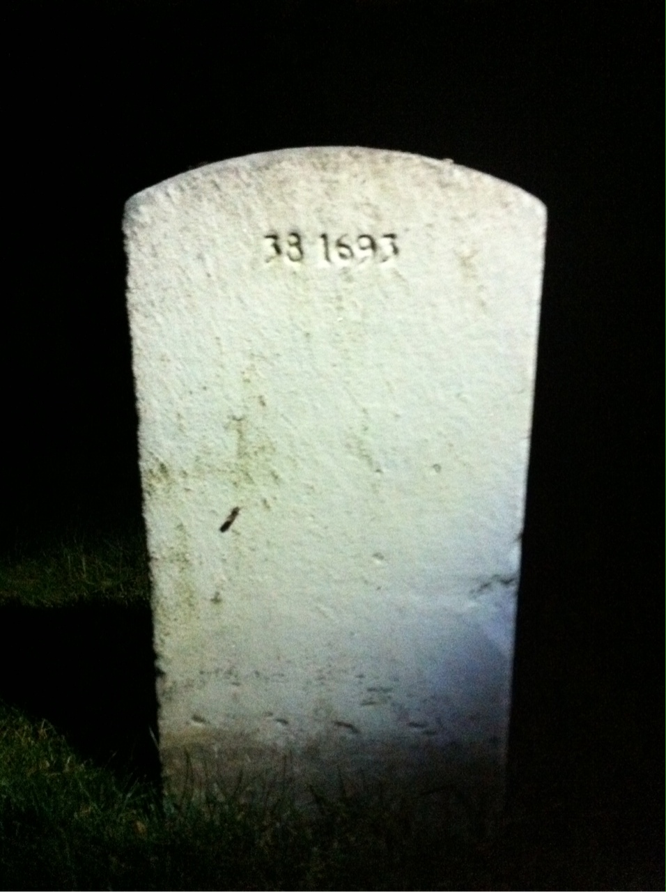 Back of headstone — Arthur Corl