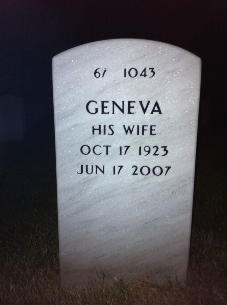 Back of headstone — Edward James
