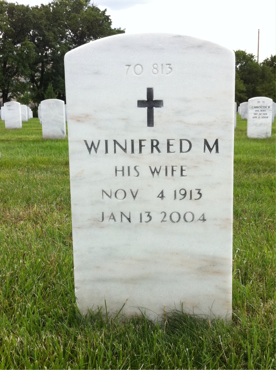 Back of headstone — John Alderman