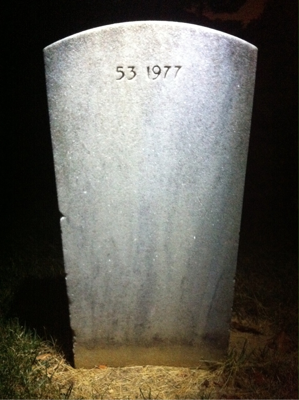 Back of headstone — Wayne Richardson Williams