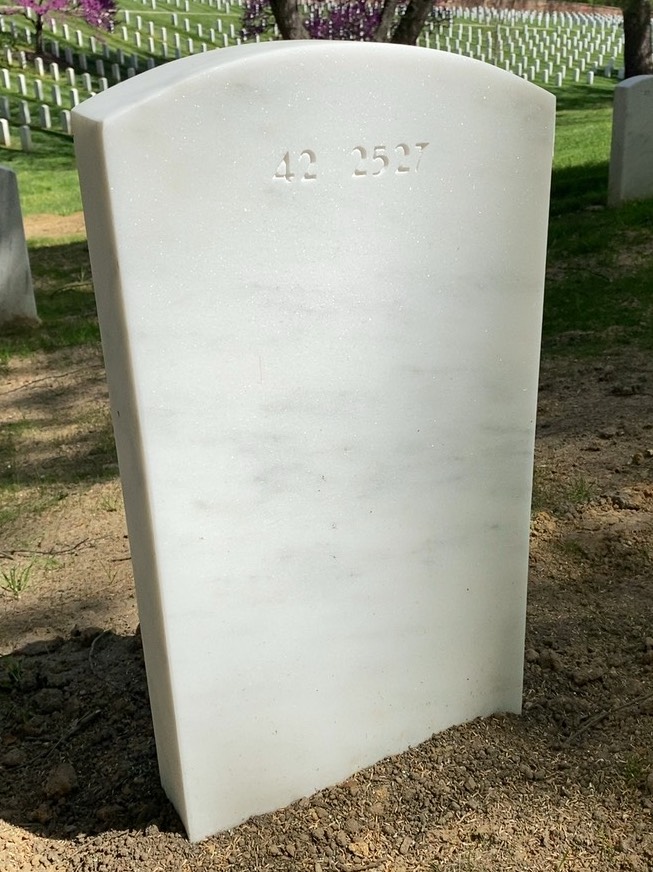 Back of headstone — William James Madison