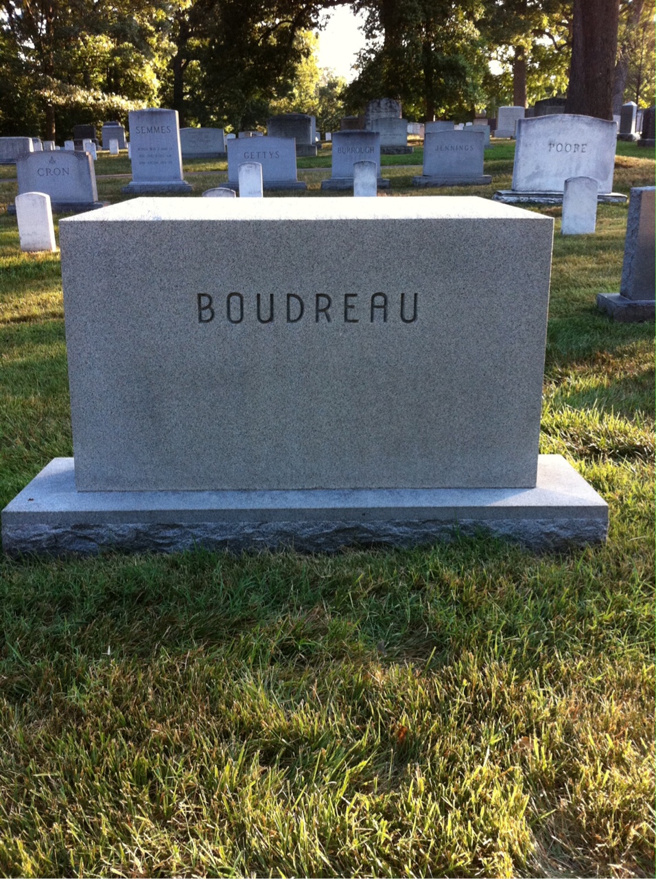 Back of headstone — Alice Boudreau