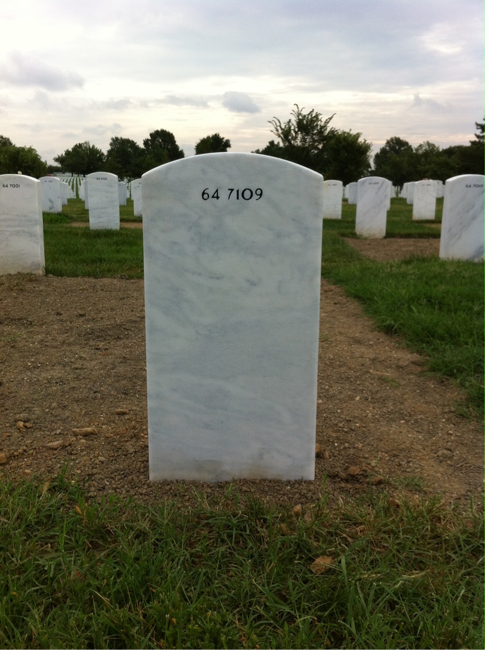 Back of headstone — George Allen Broneske