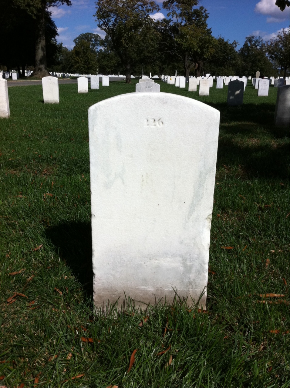 Back of headstone — Calvin Ayre