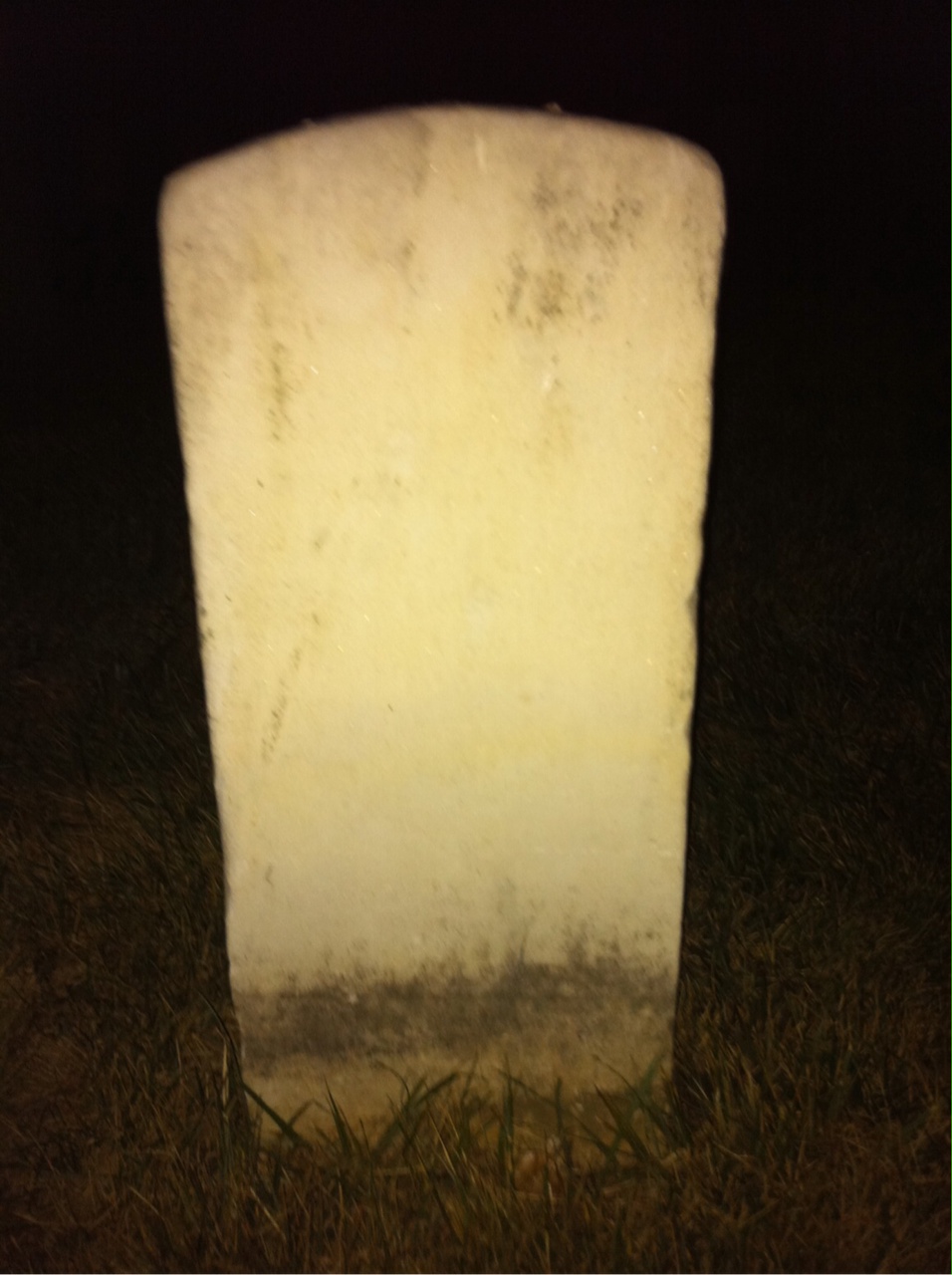Back of headstone — Charles Monroe
