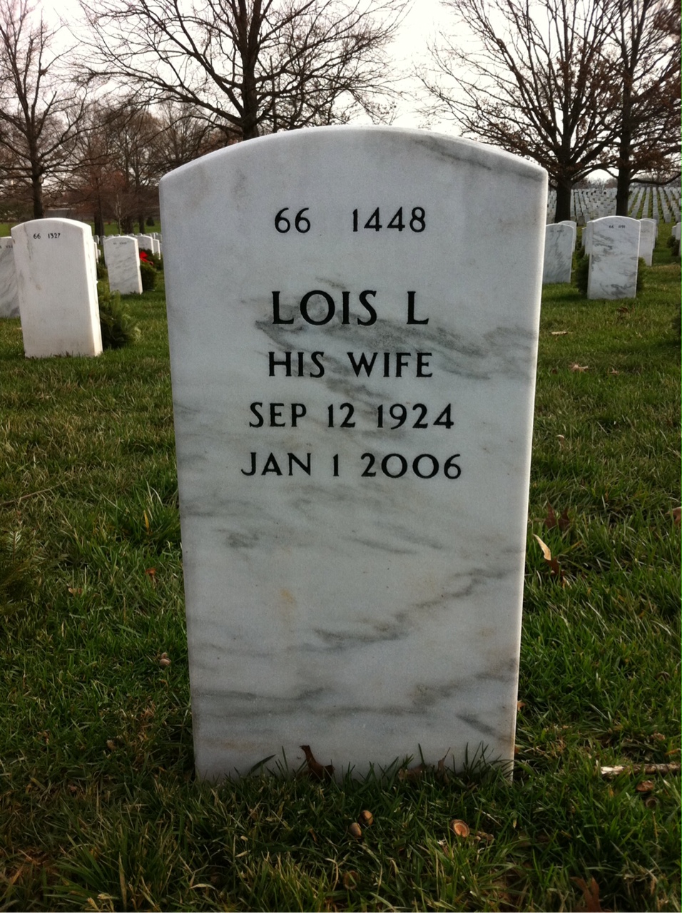 Back of headstone — Henry Lebouf