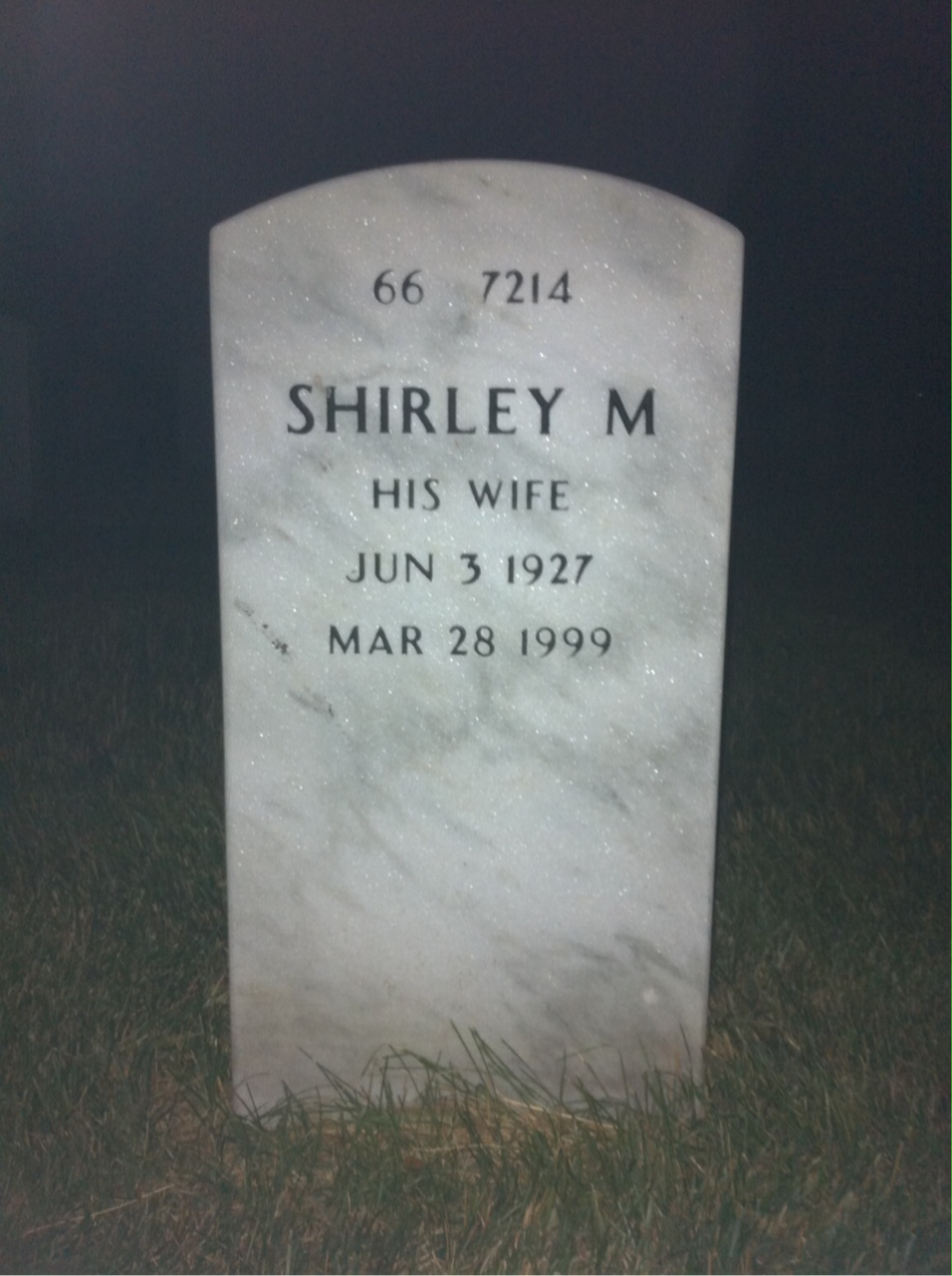 Back of headstone — Jack Frisbie