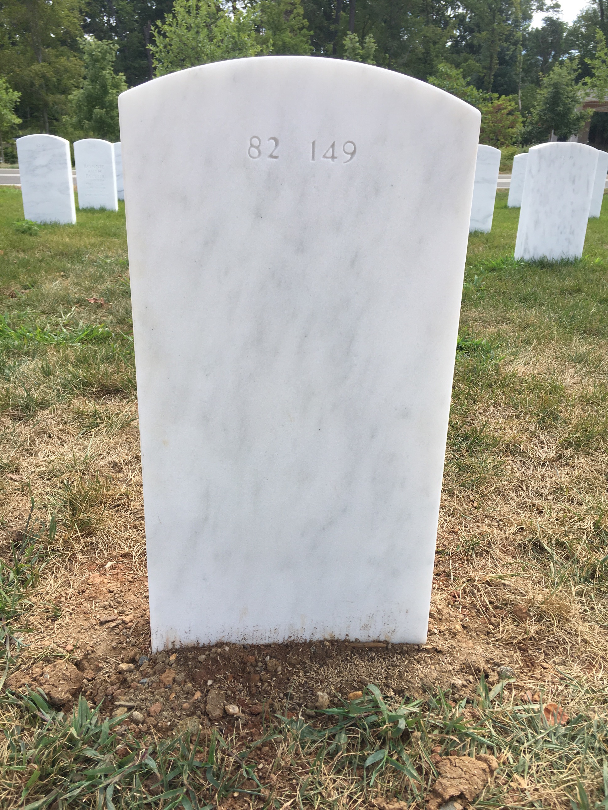 Back of headstone — Robert Montarro